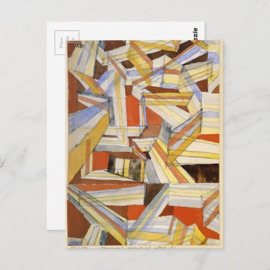 Transparent in Perspektive Grooved by Paul Klee Postkarte (Vorne/Hinten)