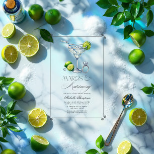 Transparent Margs & Matrimony Brautparty Acryleinladungen