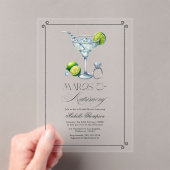 Transparent Margs & Matrimony Brautparty Acryleinladungen (Insitu (Handheld))