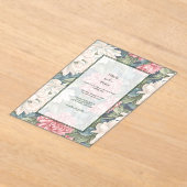 Transparent Modern Floral Wedding Invitation Acryleinladungen (Ablage )
