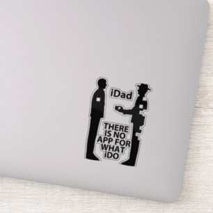 Transparent "NO APP 4 iDAD" Aufkleber