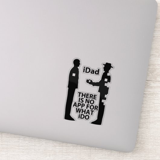 Transparent "NO APP 4 iDAD" Aufkleber (Detail)