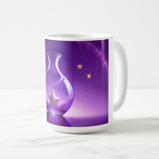 Transparent Purple Vase With Star All Under Dome Kaffeetasse (VorderseiteRechts)