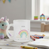 Transparent Rainbow Clouds Personalized Kids' Mug Mattglastasse