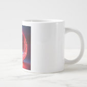 Transparent Reflective  Red Globe With Starbursts Jumbo-Tasse (Rechts)