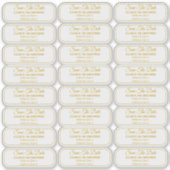 Transparent Save The Date Gold Rücksendeadresse Aufkleber (Vorderseite)