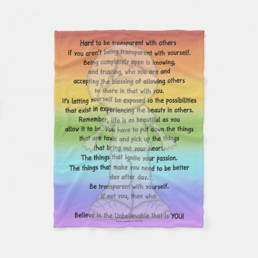 transparent sein fleecedecke (Vorderseite)