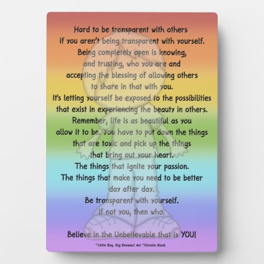 transparent sein fotoplatte (Vorderseite)