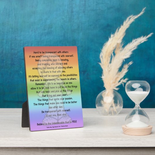 transparent sein fotoplatte (Seite)