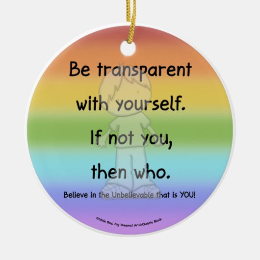 transparent sein keramik ornament (Vorne)
