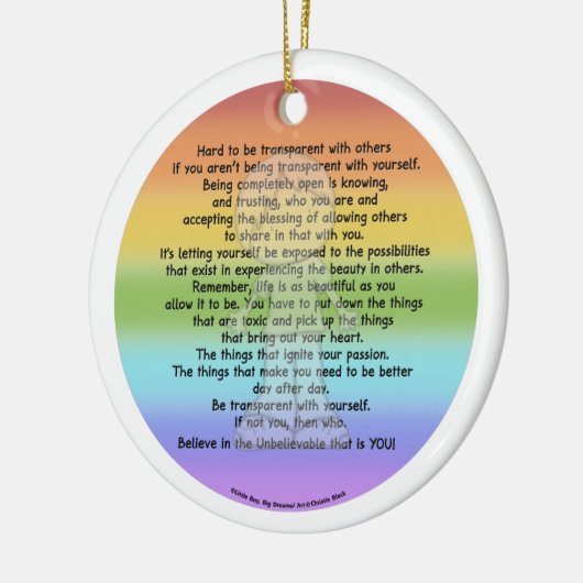 transparent sein keramik ornament (Links)