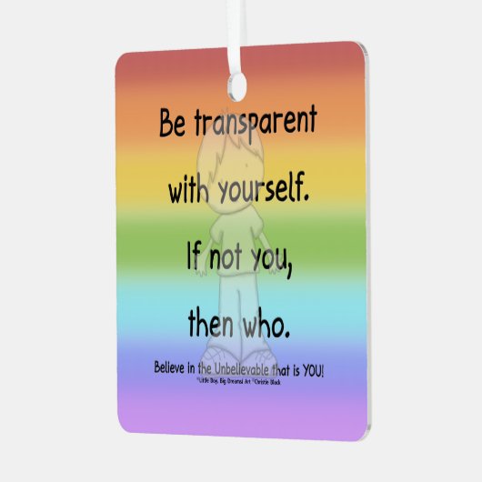 transparent sein ornament aus metall (Vorderseite links)