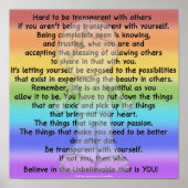 transparent sein poster (Vorne)