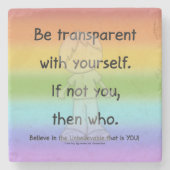 transparent sein steinuntersetzer (Vorderseite)