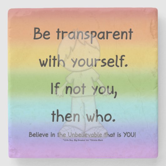 transparent sein steinuntersetzer (Vorderseite)