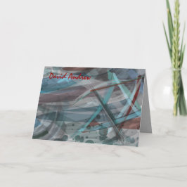 TRANSPARENT STAR Bar Mitzvah Dankeschön Karte