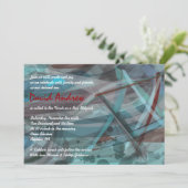 TRANSPARENT STAR Bar Mitzvah Einladung (Stehend Vorderseite)