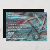 TRANSPARENT STAR Bar Mitzvah Einladung (Vorne/Hinten)