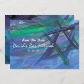 TRANSPARENT STAR Bat Bar Mitzvah Save the Date (Vorne/Hinten)