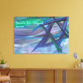 TRANSPARENT STAR Bat Bar Mitzvah Sign-In Board Leinwanddruck (Insitu (Wohnzimmer))