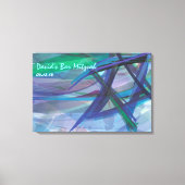 TRANSPARENT STAR Bat Bar Mitzvah Sign-In Board Leinwanddruck (Vorderseite)