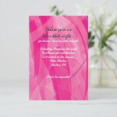 TRANSPARENT STAR Bat Mitzvah Empfang Card Einladung (Stehend Vorderseite)