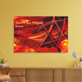 Transparent Star Red Bar Bat Mitzvah Sign-In Board Leinwanddruck (Insitu (Wohnzimmer))
