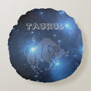 Transparent Taurus Rundes Kissen