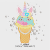 Transparent Unicorn Sticker (Vorderseite)