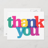 Transparent Vielen Dank Postcard Postkarte (Vorne/Hinten)