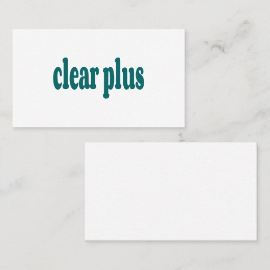 Transparent Visitenkarte (Vorne/Hinten)