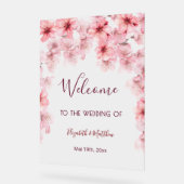 Transparent Watercolor Cherry Blossom Acrylschild (Winkel)