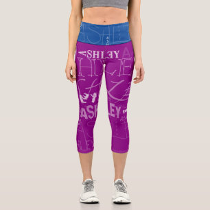 Transparent wiederholt Ashley Choose color BackG 2 Capri Leggings