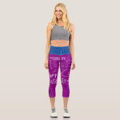 Transparent wiederholt Ashley Choose color BackG 2 Capri Leggings (Vorderseite)