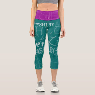 Transparent wiederholt Ashley Choose color BackG 3 Capri Leggings