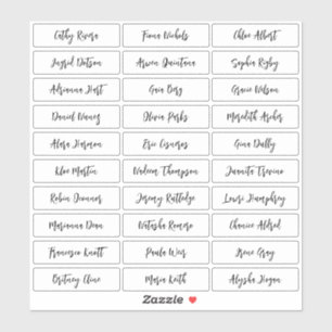 Transparente Aufkleber für moderne Schriftzeichen