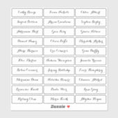 Transparente Aufkleber für moderne Schriftzeichen (Blatt)