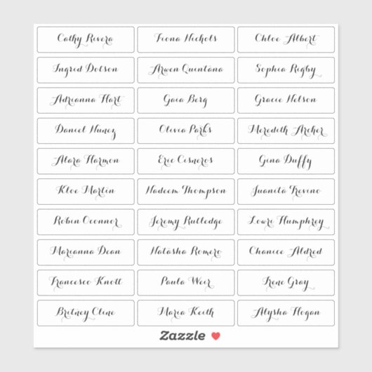 Transparente Aufkleber für moderne Schriftzeichen (Blatt)