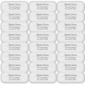 Transparente benutzerdefinierte Rücksendeadressen- Aufkleber (Vorderseite)