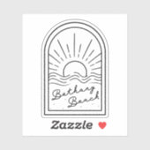 Transparente Bethany Beach Aufkleber (Blatt)