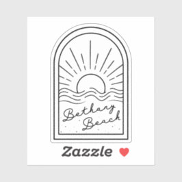 Transparente Bethany Beach Aufkleber