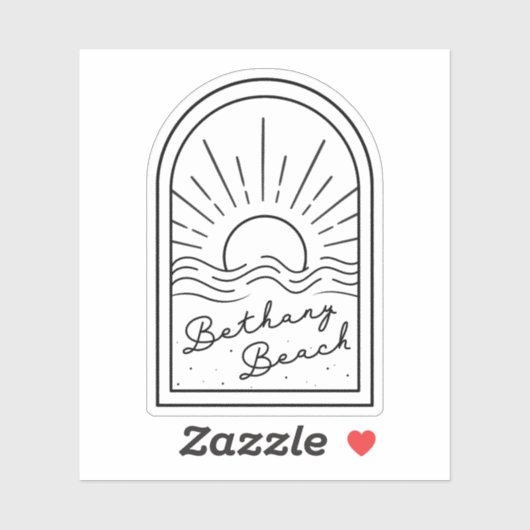 Transparente Bethany Beach Aufkleber (Blatt)