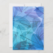 Transparente Blätter Einladung zum blauen Foto (Rückseite)