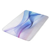 Transparente Blau- und Lavendelformulare Badematte (Schrägansicht)