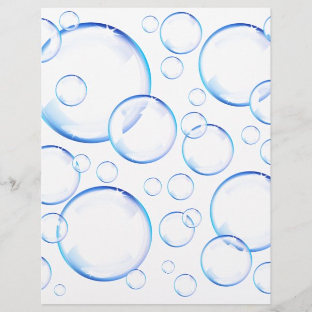 Transparente blaue Seifenblasen (Vorderseite)