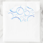 Transparente blaue Seifenblasen Ovaler Aufkleber (Tasche)
