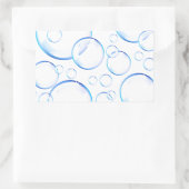 Transparente blaue Seifenblasen Rechteckiger Aufkleber (Tasche)