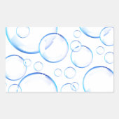 Transparente blaue Seifenblasen Rechteckiger Aufkleber (Vorderseite)