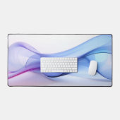 Transparente blaue und lavendelfarbene Formulare Schreibtischunterlage (Tastatur & Maus)