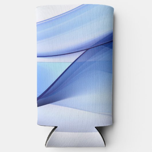 Transparente blaue und lavendelfarbene Formulare Selters Dosenkühler (Vorderseite)